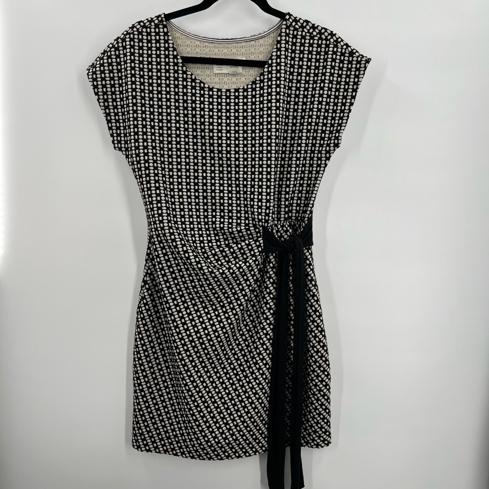 Anthropologie Dress Black/White Ladies Small